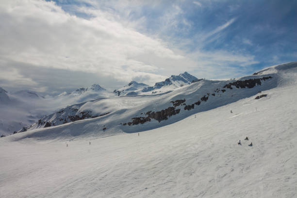 istock Snowy peaks on Elbrus, Russia. 1151406641