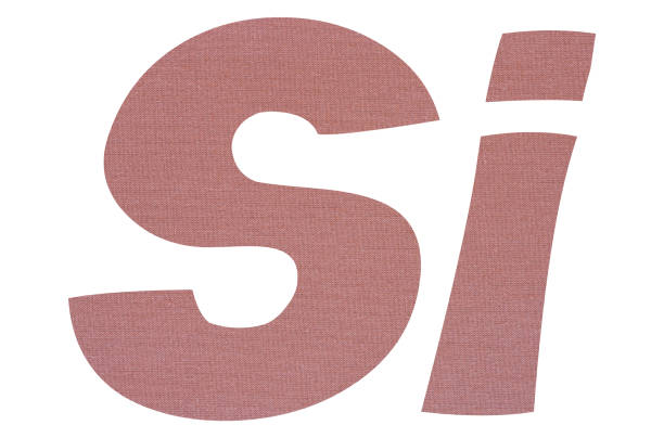 istock Si (yes) word with terracotta colored fabric texture on white background 1151406679