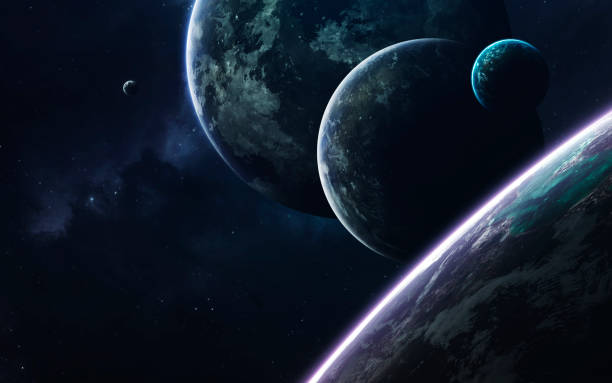 istock Abstract space wallpaper. Universe filled with stars, nebulas, galaxies and planets. Elements of this image furnished by NASA 1151412575