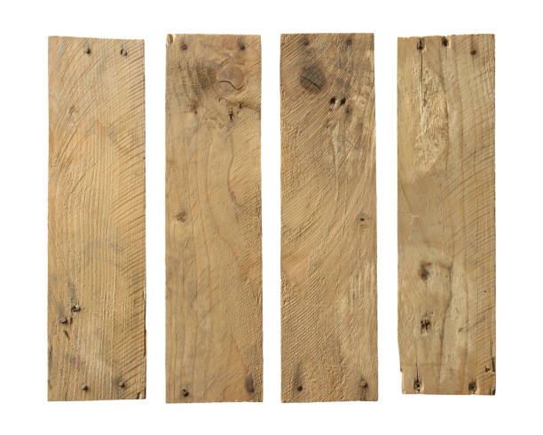 istock Wood plank weathered damaged set 1151419524