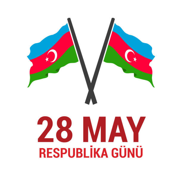 illustrations, cliparts, dessins animés et icônes de 28 mai respublika gunu. traduction d’azerbaïdjanais: 28 mai république d’azerbaïdjan. - azenhas do mar