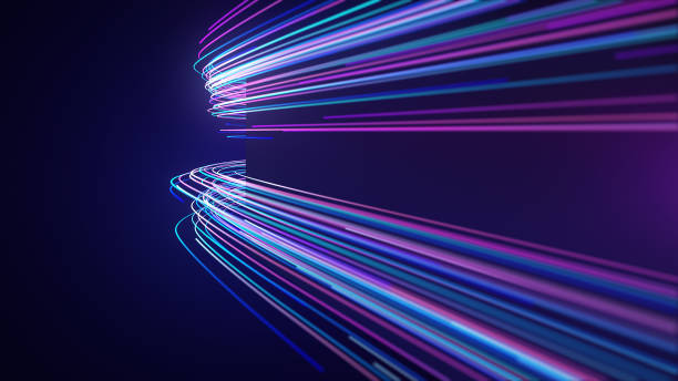 istock Abstract neon light streaks lines motion background 1151423544