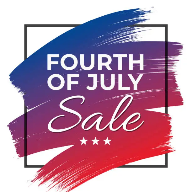 Vector illustration of Fourth of July USA Independence Day Sale banner.