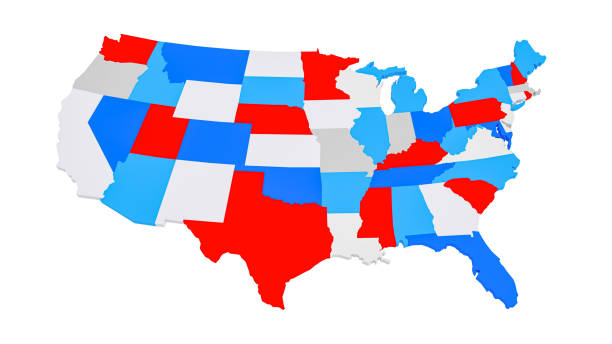 istock Colorful 3D US States map 1151427230