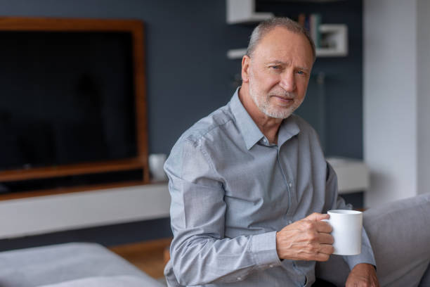 istock Senior man at home having a cup of coffee 1151429284