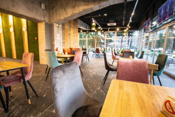 istock Interior of modern cafe in the morning 1151429471