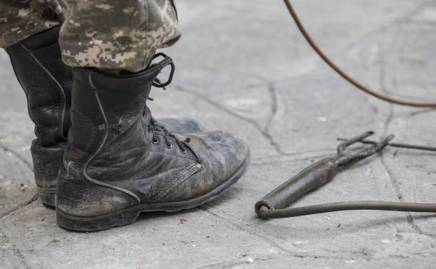 istock worker welder weld metal wire 1151434851