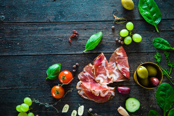 istock Italian ham on wood 1151436301