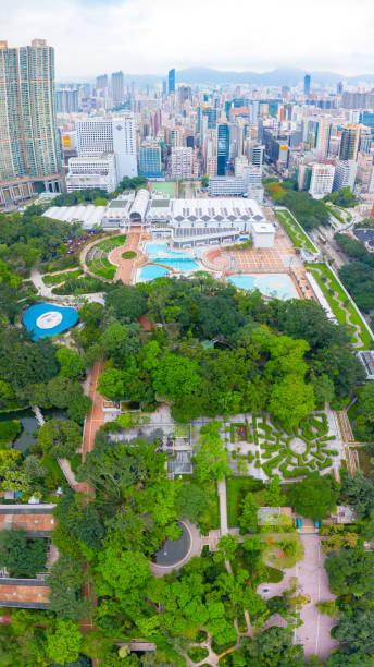 istock Hong Kong cityscape, park 1151436461
