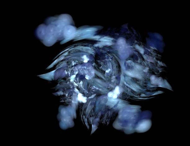 istock image of one Digital Fractal on Black Color 1151436478
