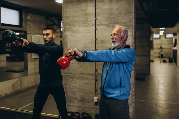 istock Senior man at gym 1151440176