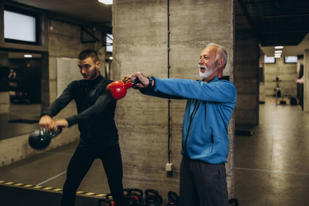 istock Senior man at gym 1151440184