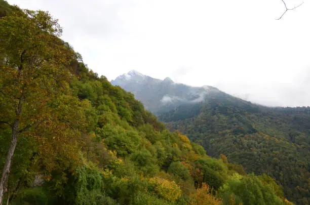 Steep hills in the countryside of northern italy