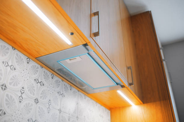 istock Led backlight in small kitchen exhaust hood 1151441436