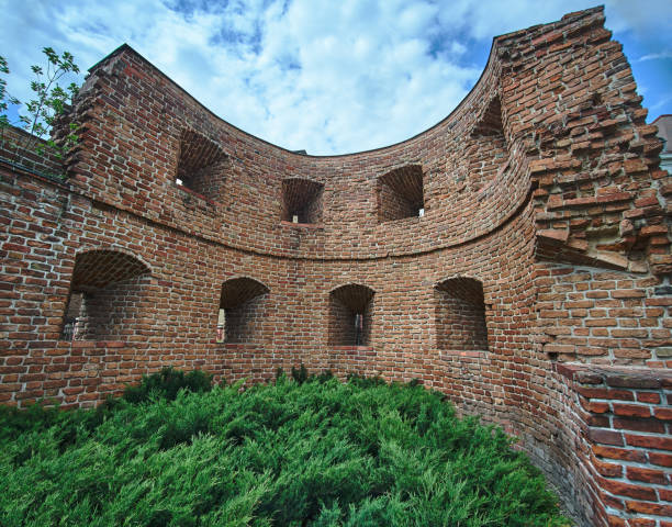 Fragment of a medieval defensive wall  in Poznan