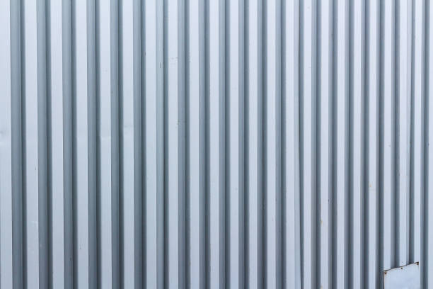 istock Trapezoidal metal sheet. Macro details and framed for background textures. 1151442948