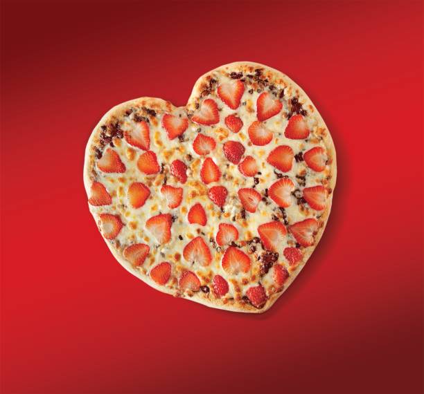 Pizza Valentine stock photo