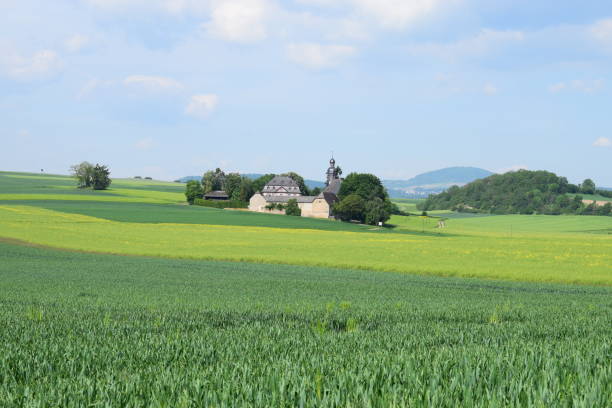 istock wide fields around Fraukirch pilgrim's church 1151453725