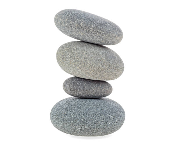 istock Pyramid of the stones isolated on white background 1151460210