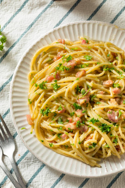 istock Savory Homemade Carbonara Pasta 1151470880