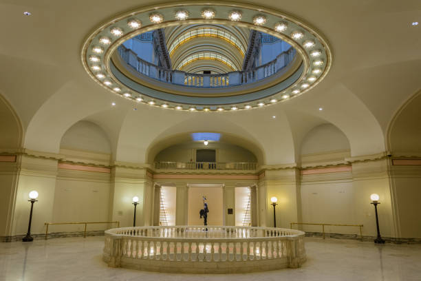 Interior view of the State Capitol of Oklahoma in Oklahoma City, OK. Oklahoma City, Oklahoma, United States of America - January 18, 2017. Interior view of the State Capitol of Oklahoma in Oklahoma City, OK. rotunda stock pictures, royalty-free photos & images