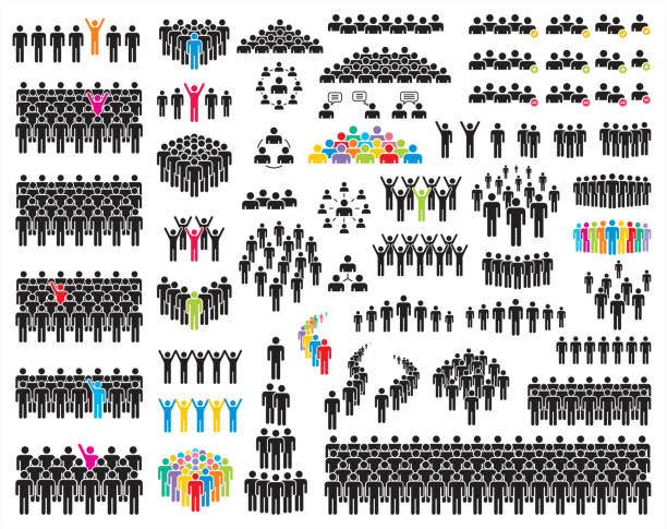 People icons Vector illustration of simple people icons. businessman standout stock illustrations