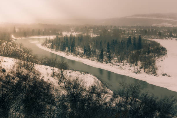 Beautiful landscape in winter morning.
