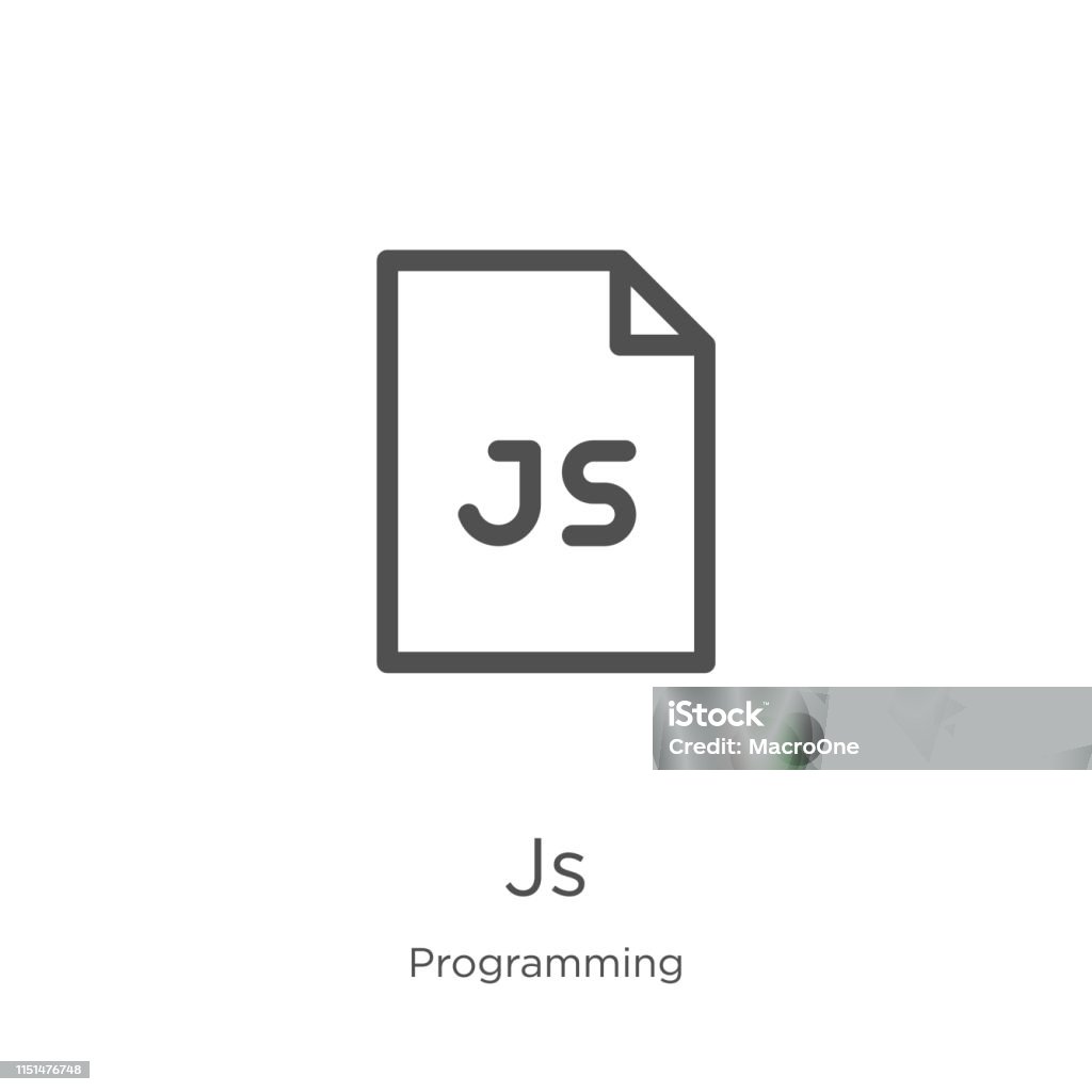 Ilustración de Js Icon Vector De La Colección De Programación Línea ...