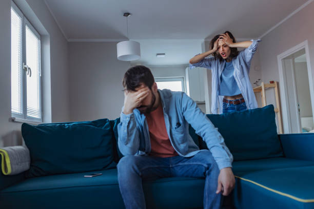 istock Aggressive Woman Is Blaming Man 1151477991
