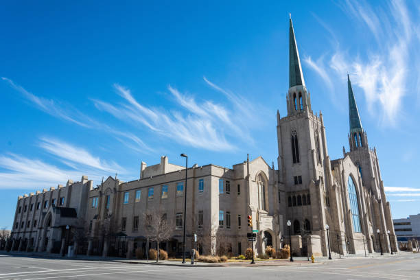 First Presbyterian Church (Kerr Memorial building) in Tulsa, OK. Tulsa, Oklahoma, United States of America - January 20, 2017. Exterior view of First Presbyterian Church (Kerr Memorial building) in Tulsa, OK. tulsa landmark stock pictures, royalty-free photos & images