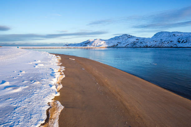 istock Guba Voronya, Barents Sea bay winter landscape 1151480945