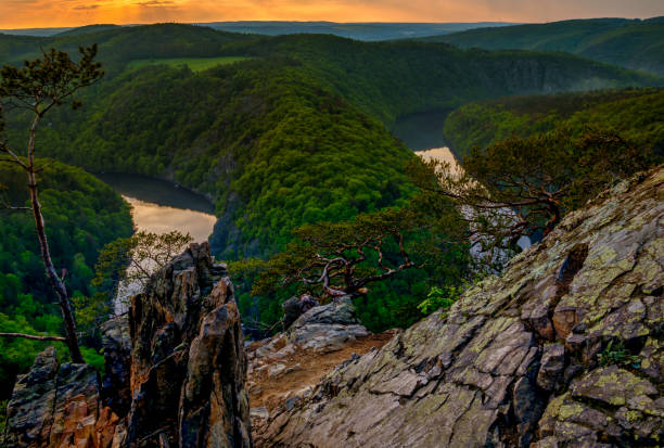 istock Landscape of canyon with river in sunset 1151483543