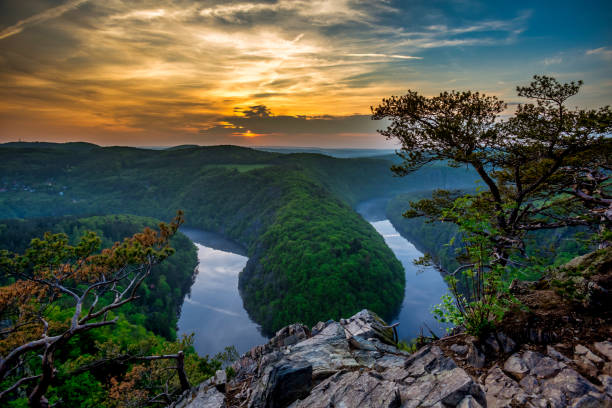 istock Landscape of canyon with river in sunset 1151483550
