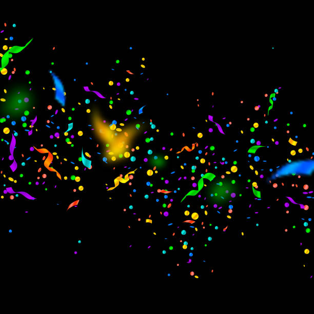 istock Streamers and confetti. Colorful tinsel and foil r 1151492040