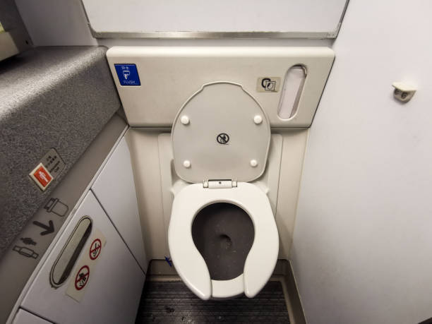 istock Inside Airplane lavatory .Small space  Inside the airplane toilet 1151495977