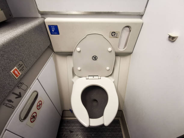 istock Inside Airplane lavatory .Small space  Inside the airplane toilet 1151496007