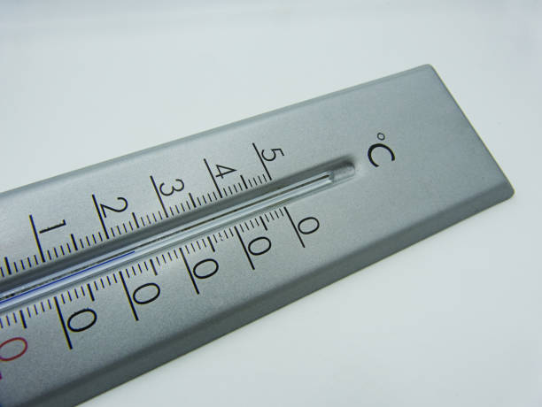 istock Thermometer calibrated in degrees celsius on white background 1151496162