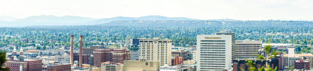 Spokane washington city skyline and spokane valley views
