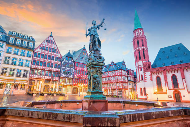istock Old town square romerberg in Frankfurt, Germany 1151497038