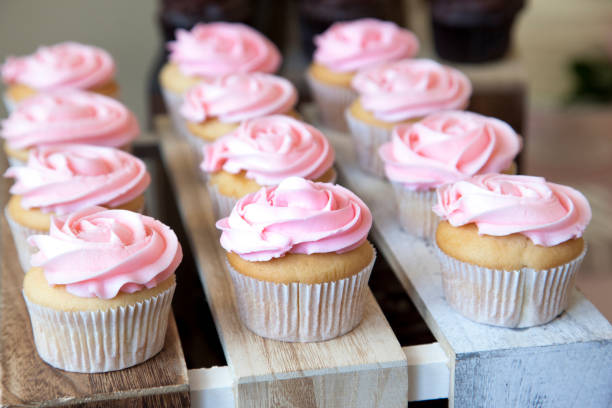 istock Large beautiful pink cupcakes 1151500798