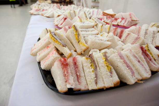 divers sandwichs de doigt - sandwich turkey cranberry cheese photos et images de collection