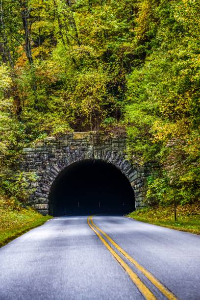 istock parkway tunnel o blue ridge parkway in autumn 1151501775