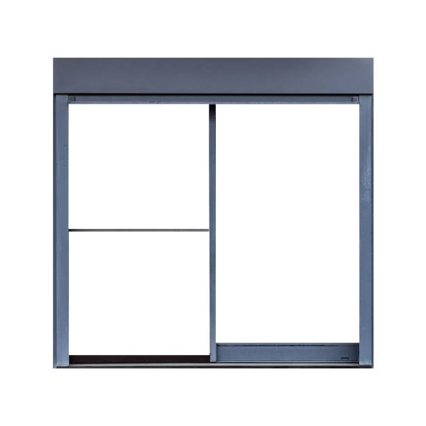istock Metal window frame isolated on white background 1151502692