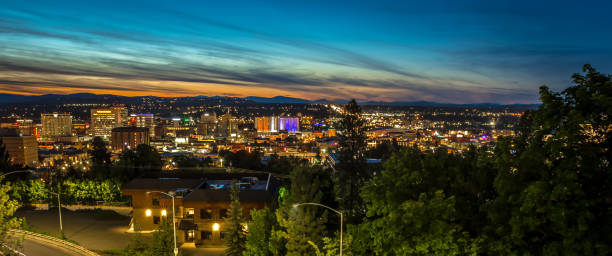 istock Panoramic View Spokane Washington Downtown City Skyline 1151504198