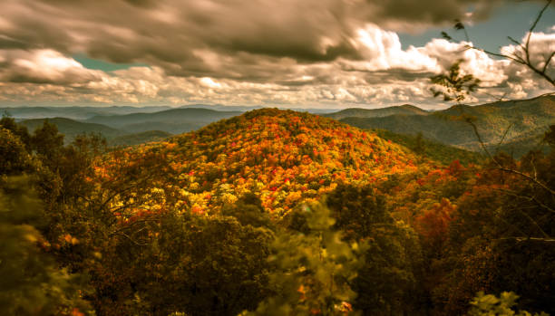 istock blue ridge and smoky mountains changing color in fall 1151505859
