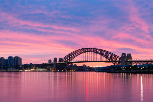 istock Purple sky over Sydney Harbour Bridge 1151511362