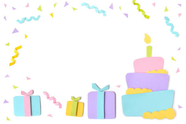 istock Party paper cut on white background 1151513767