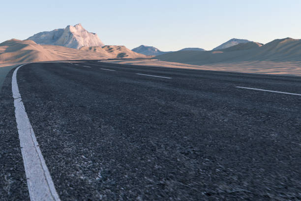 istock The waving road in the desert, 3d rendering. 1151514831