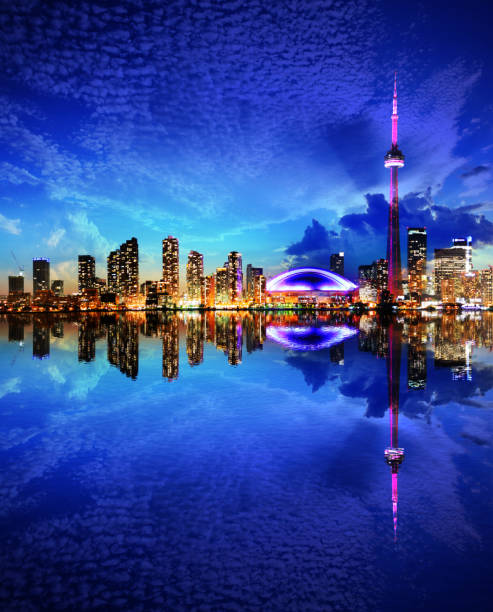 istock Downtown Toronto City at Sunset with Water Reflections 1151518777