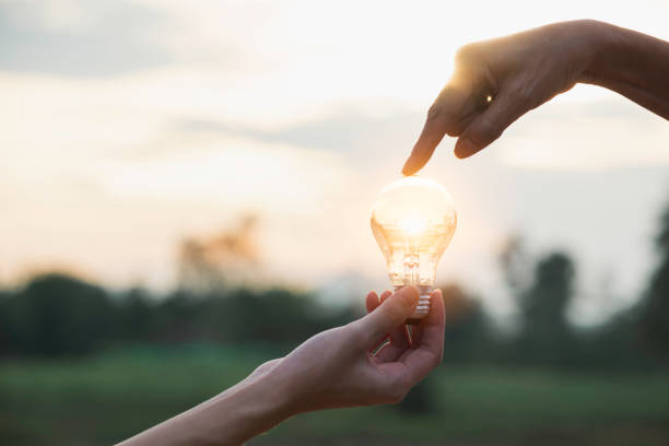 istock Innovation or creative concept of hand hold a light bulb and copy space for insert text. 1151526915